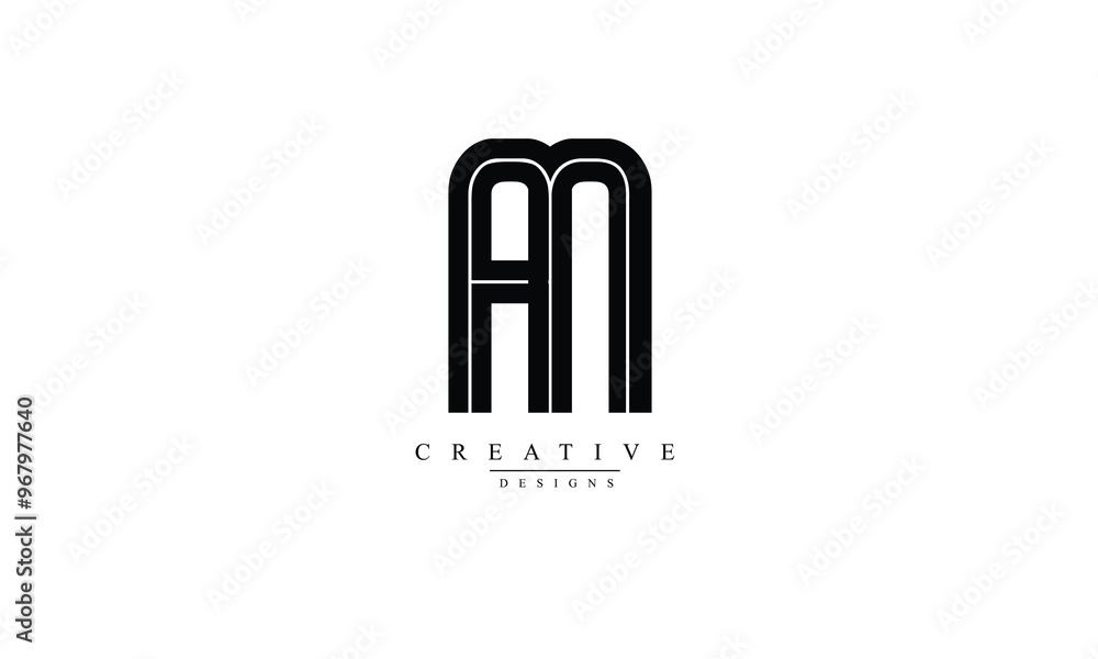 Alphabet letters Initials Monogram logo AN NA A N Alphabet letters Initials Monogram logo AN NA A N