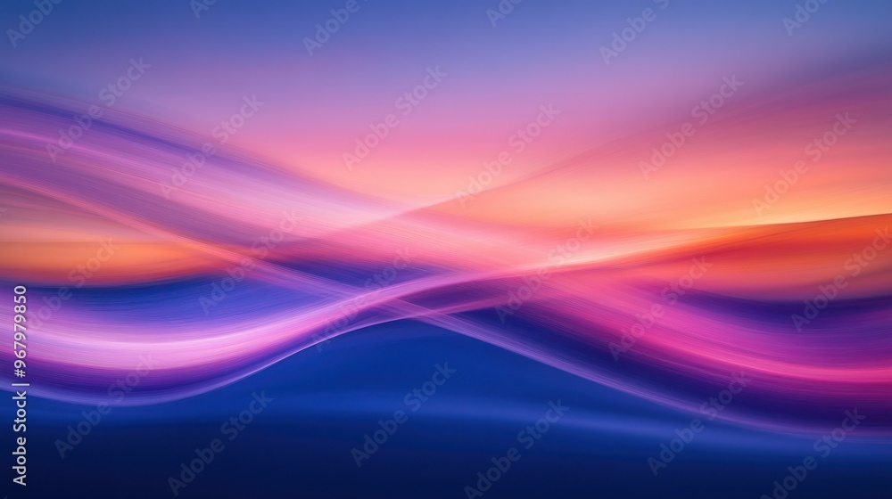 Naklejka premium A vibrant, abstract composition of flowing colors, evoking a sense of tranquility and movement.