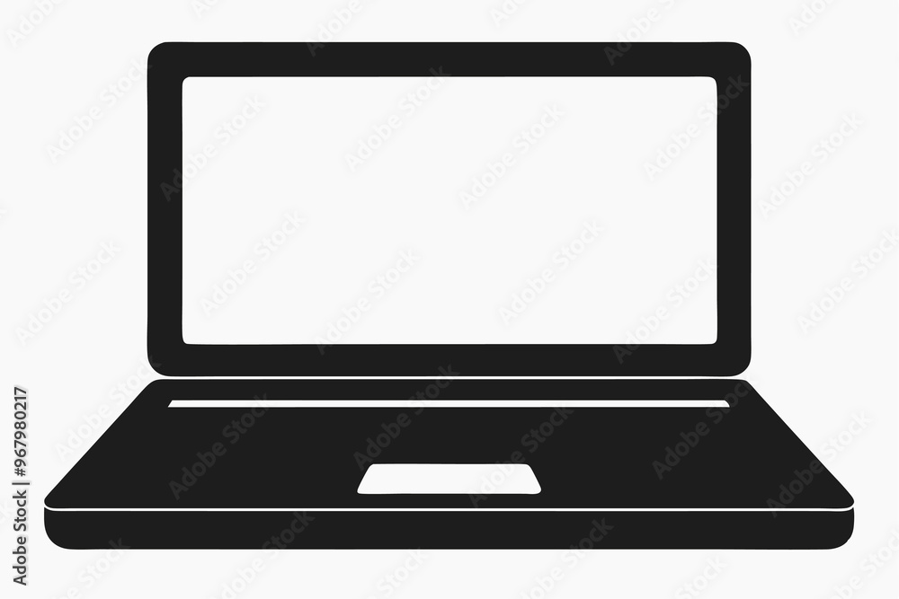 Laptop silhouette vector art .This is editable and printable vector eps file Laptop silhouette vector art .This is editable and printable vector eps file