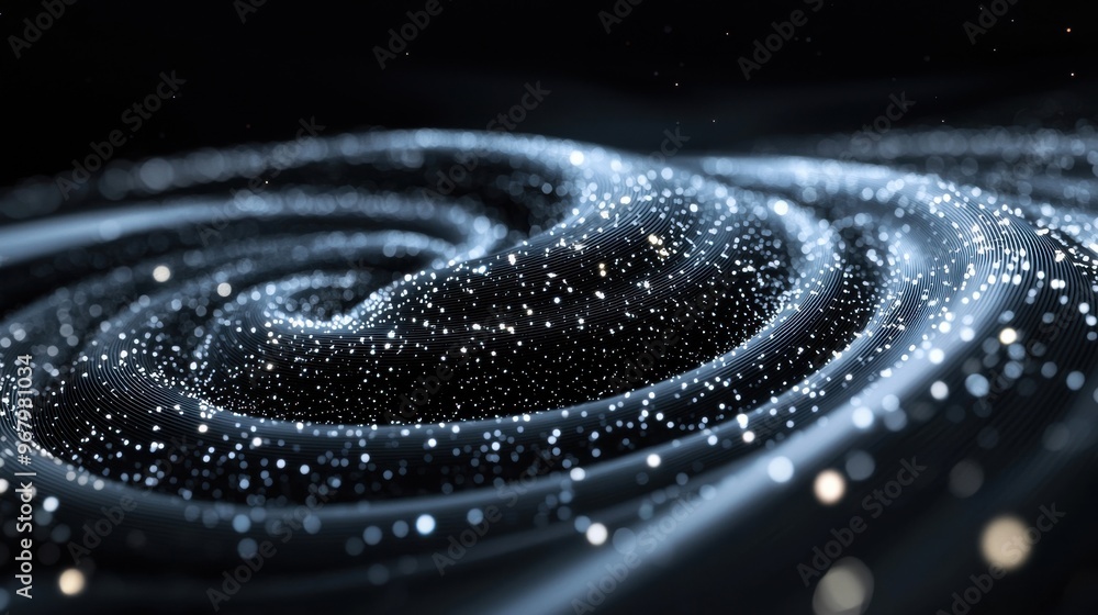 Abstract swirling shapes resembling a galaxy, with stars and nodes connected by fine lines, symbolizing the limitless nature of networking possibilities Abstract swirling shapes resembling a galaxy, with stars and nodes connected by fine lines, symbolizing the limitless nature of networking possibilities