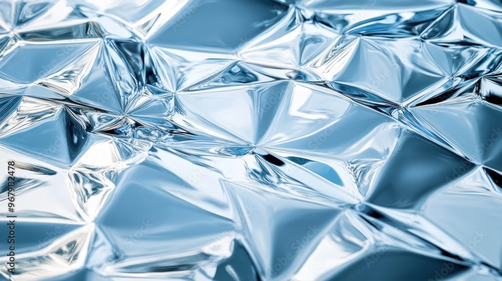 A close-up of crumpled metallic foil reflecting light in various angles. A close-up of crumpled metallic foil reflecting light in various angles.