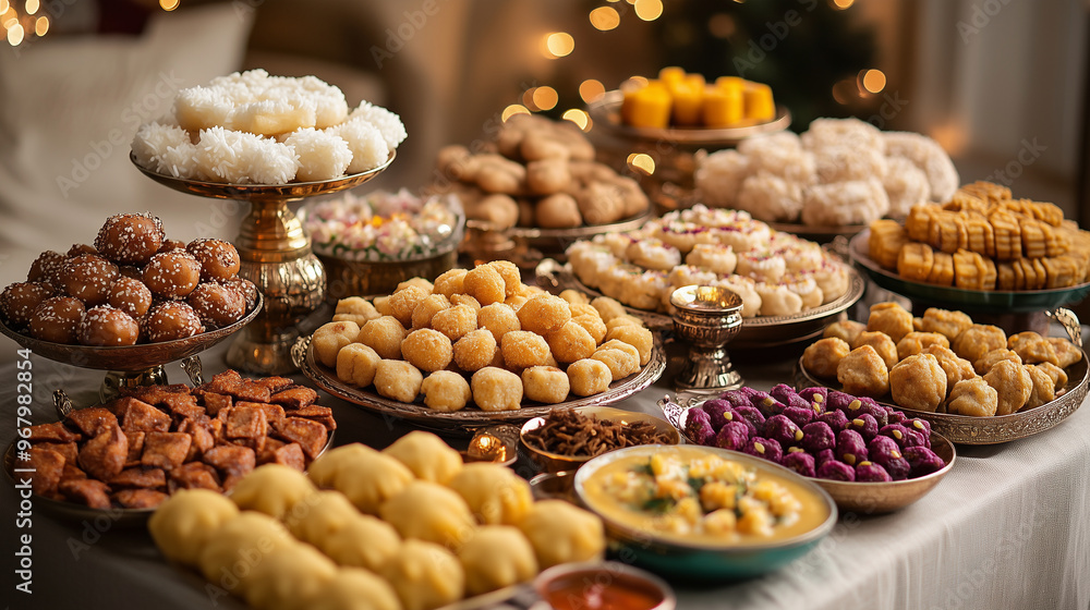 Fototapeta premium Diwali Sweets and Festive Feast
