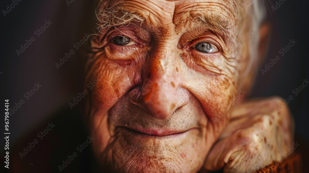 Thoughtful elderly man close-up portrait Thoughtful elderly man close-up portrait