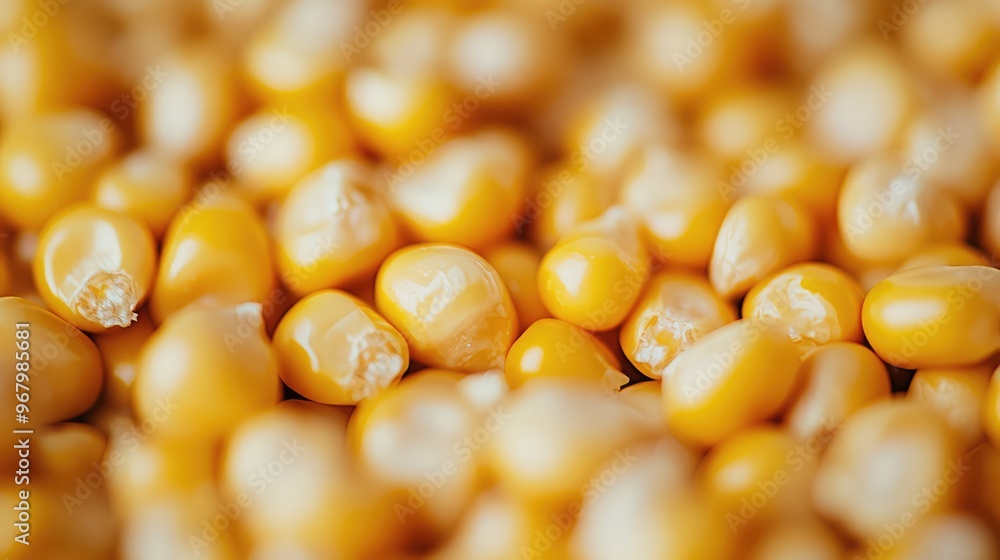 A macro shot of genetically modified corn kernels, with sharp focus and a clean background, underscoring the debate around corporate control of food systems A macro shot of genetically modified corn kernels, with sharp focus and a clean background, underscoring the debate around corporate control of food systems