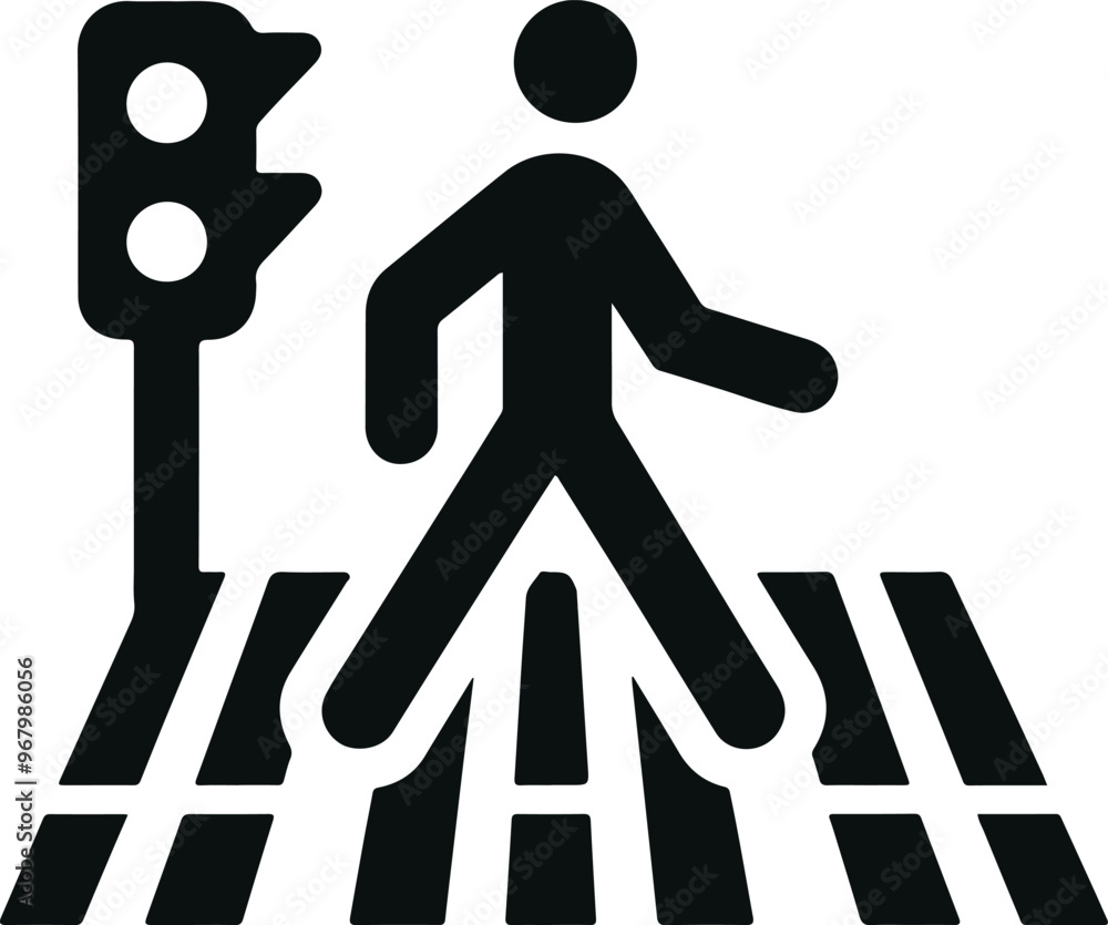 Monochrome Cosmonaut Symbol Crosswalk Icon For Emblems, Badges And Levels Vector Illustration Monochrome Cosmonaut Symbol Crosswalk Icon For Emblems, Badges And Levels Vector Illustration
