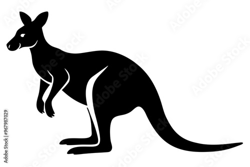 cangaroo icon silhouette ,cangaroo animal white background