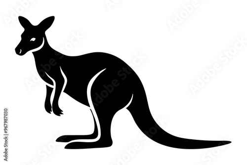 cangaroo icon silhouette ,cangaroo animal white background