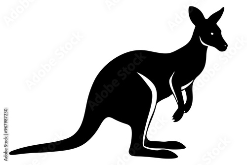 cangaroo icon silhouette ,cangaroo animal white background