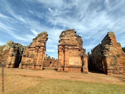 ruins of the ancient temple in archaeological site