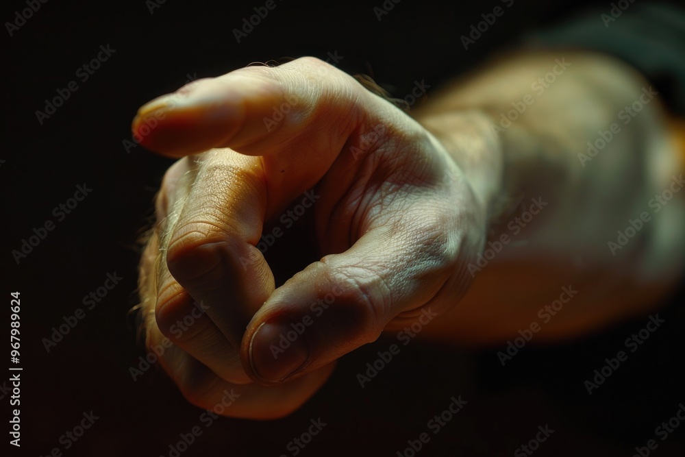 A person's hand holding an object in their right hand, with a clear view of the held item A person's hand holding an object in their right hand, with a clear view of the held item