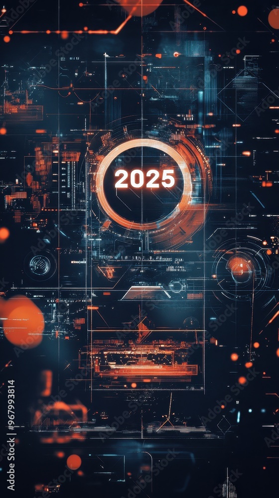 This banner showcases a sleek, modern design incorporating technology-themed graphics and the year 2025 prominently displayed This banner showcases a sleek, modern design incorporating technology-themed graphics and the year 2025 prominently displayed
