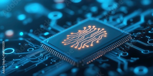 Background processing of abstract circuit boards in futuristic technologies