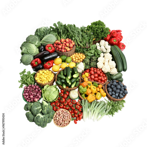 Wallpaper Mural Fresh Produce Market Basket Torontodigital.ca