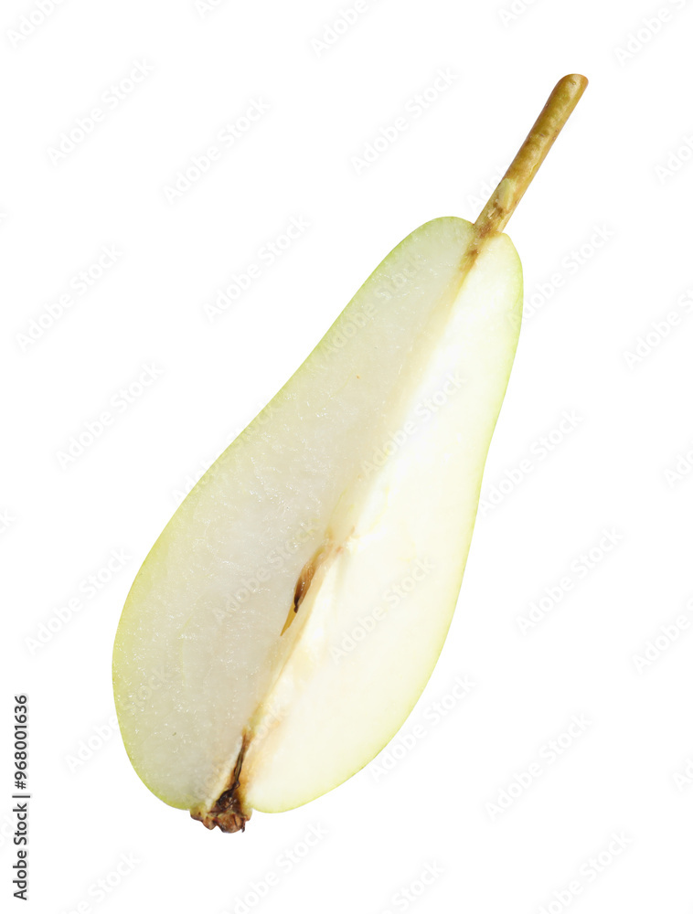 Cut fresh ripe pear isolated on white Cut fresh ripe pear isolated on white