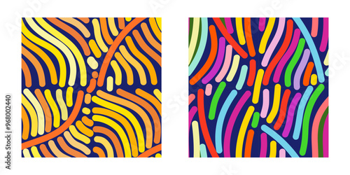 hand drawn lines, texture. Abstract line art seamless background vector. line art design for wall art, wallpaper, cover, printable painting. Vector illustration.