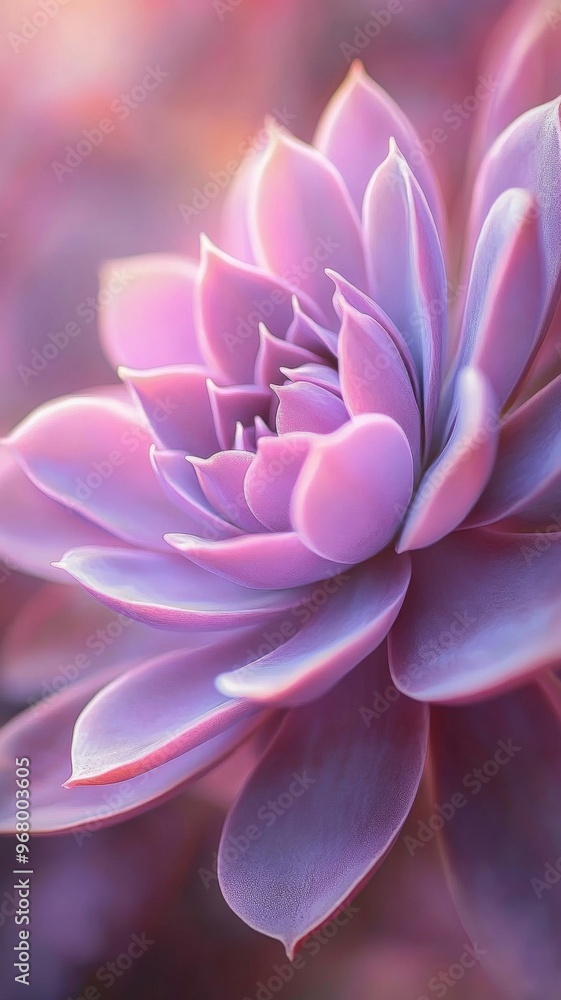 Close-up of a pink and purple succulent flower in soft focus. Nature and tranquility concept Close-up of a pink and purple succulent flower in soft focus. Nature and tranquility concept