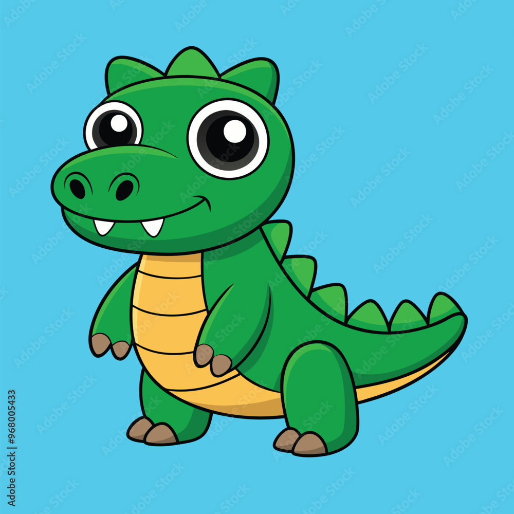 Fototapeta premium Crocodile cartoon vector illustration style design