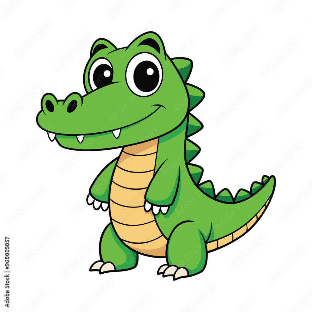 Fototapeta premium Crocodile cartoon vector illustration style design