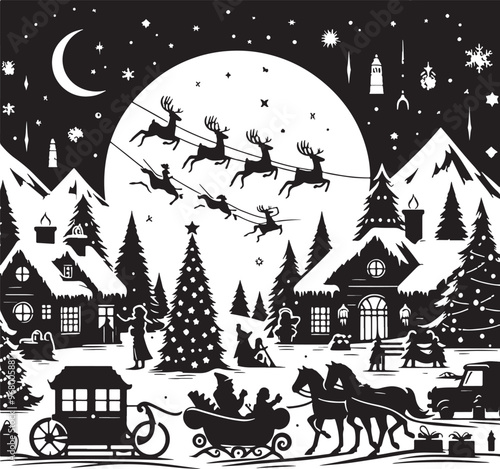 Christmas Silhouette Vector Illustration