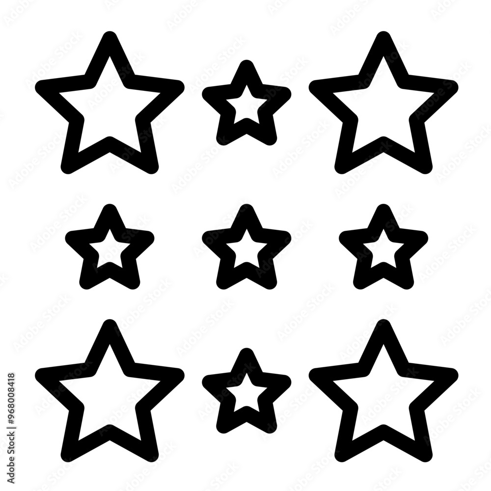 Stars vector icon style Stars vector icon style