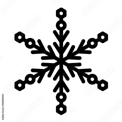 Snowflake vector icon style