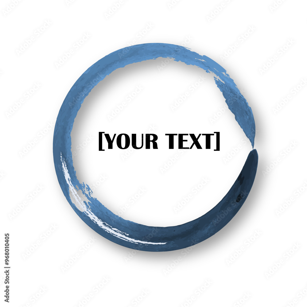 Grunge brush stroke frame with shadow. Ring border. Abstract circle isolated on white background Grunge brush stroke frame with shadow. Ring border. Abstract circle isolated on white background