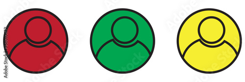 User profile login icon. People icon set in flat style. User member vector icon set. user interface illustration sign collection. Vector illustration