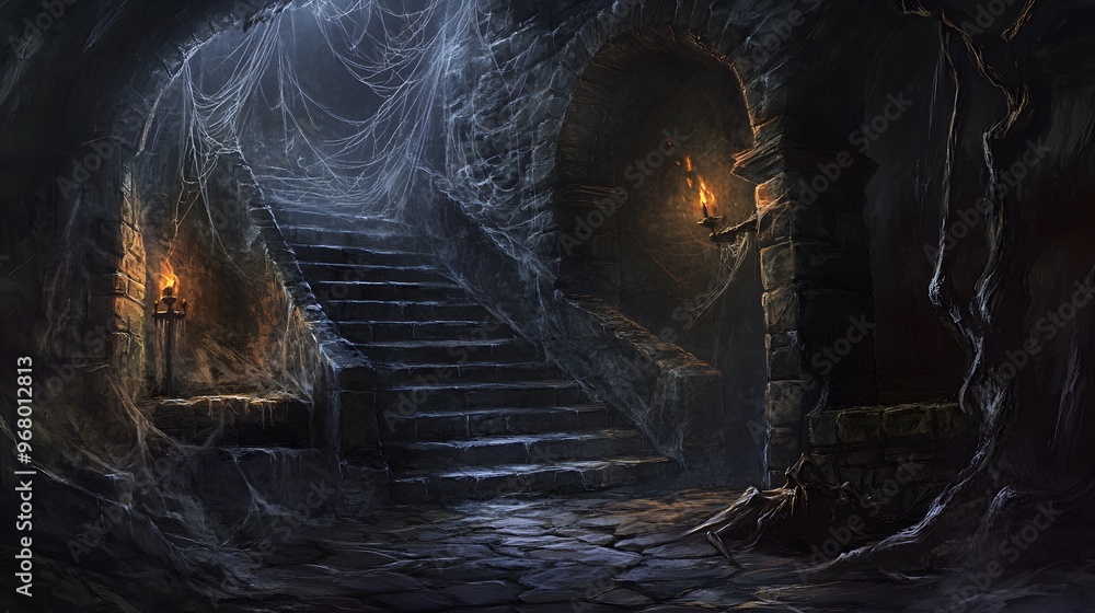 Fototapeta premium Halloween, Haunting, Witches, Ghosts, Haunted, Vampire, Cemetery, Pattern Background, Wallpaper, Cover and Screen for Smartphone, PC, Laptop, 9:16 and 16:9 Format