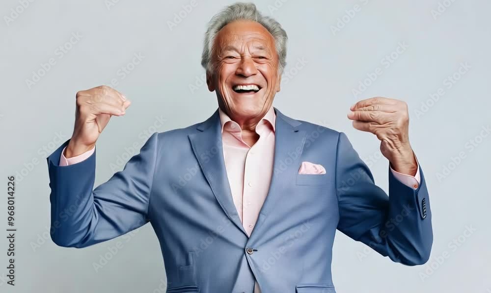 Portrait of a happy senior businessman standing isolated on a white background Portrait of a happy senior businessman standing isolated on a white background