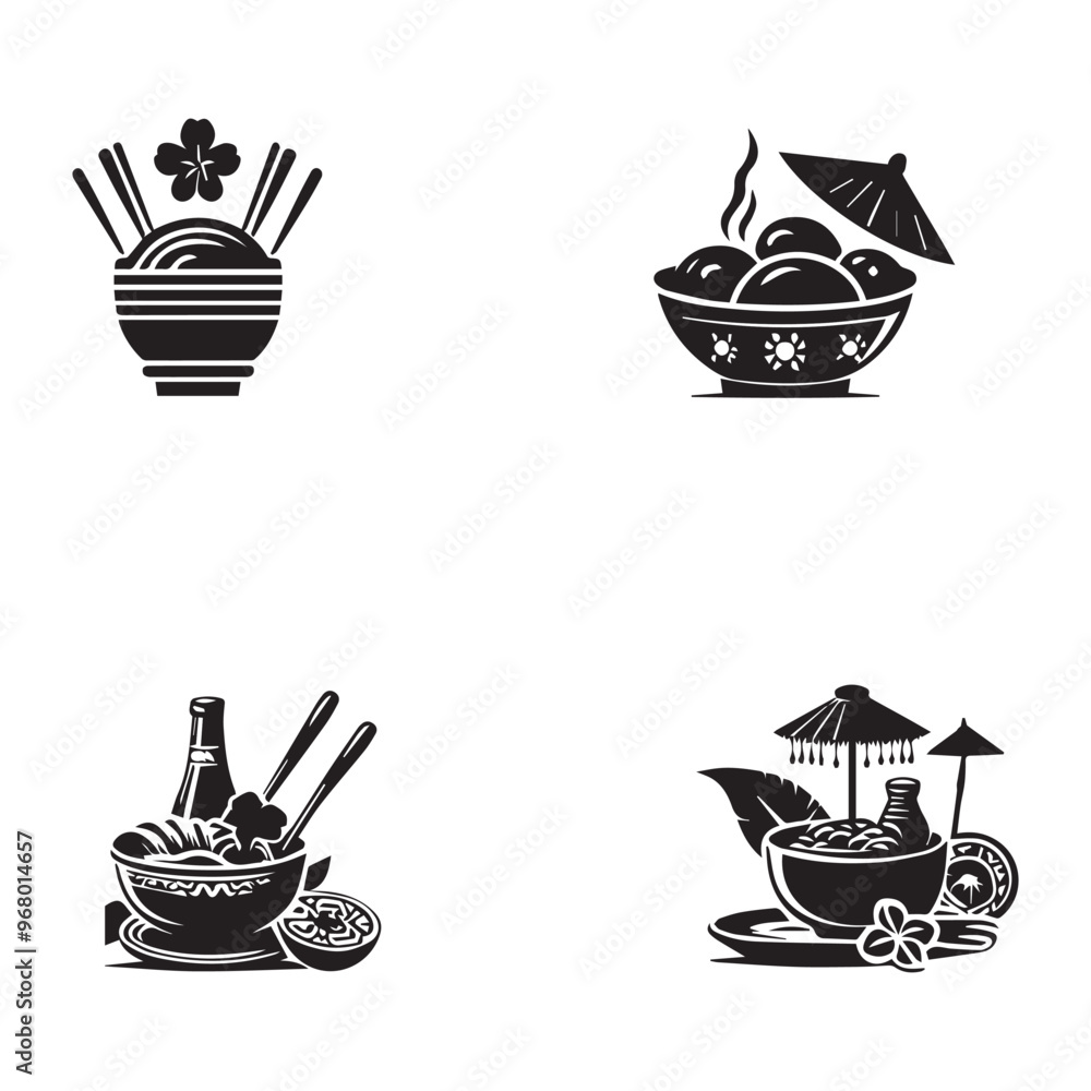 Creative Collection of various Food Icon Design Creative Collection of various Food Icon Design