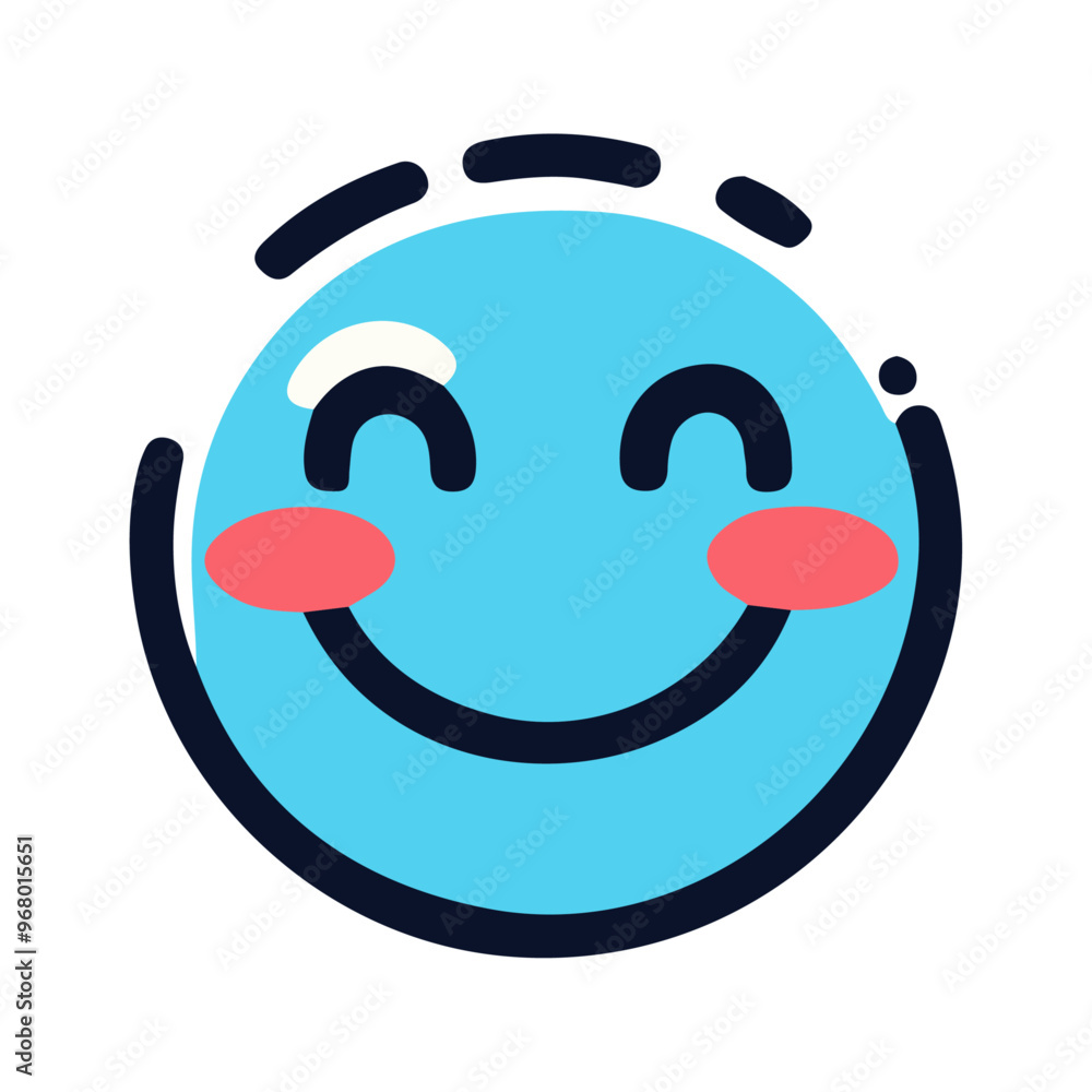 Smiley Face Emoji Vector Icon: High-Resolution, Versatile Icon for Digital and Graphic Design