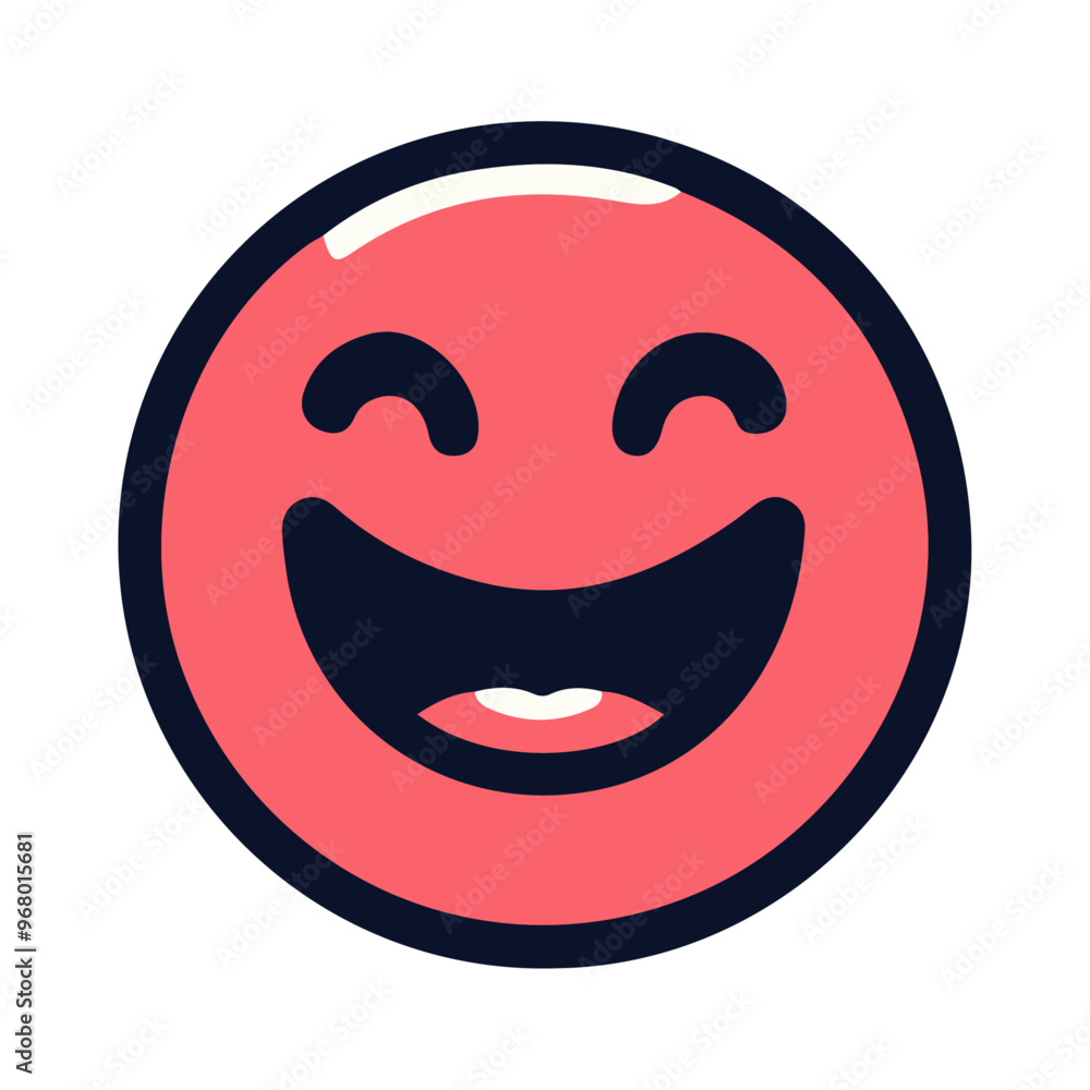 Smiley Face Emoji Vector Icon: High-Resolution, Versatile Icon for Digital and Graphic Design