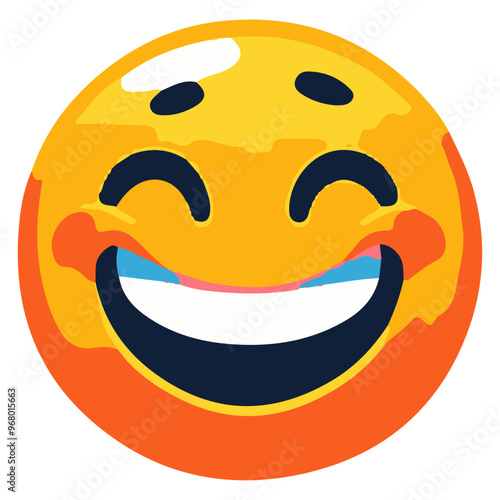 Smiley Face Emoji Vector Icon: High-Resolution, Versatile Icon for Digital and Graphic Design