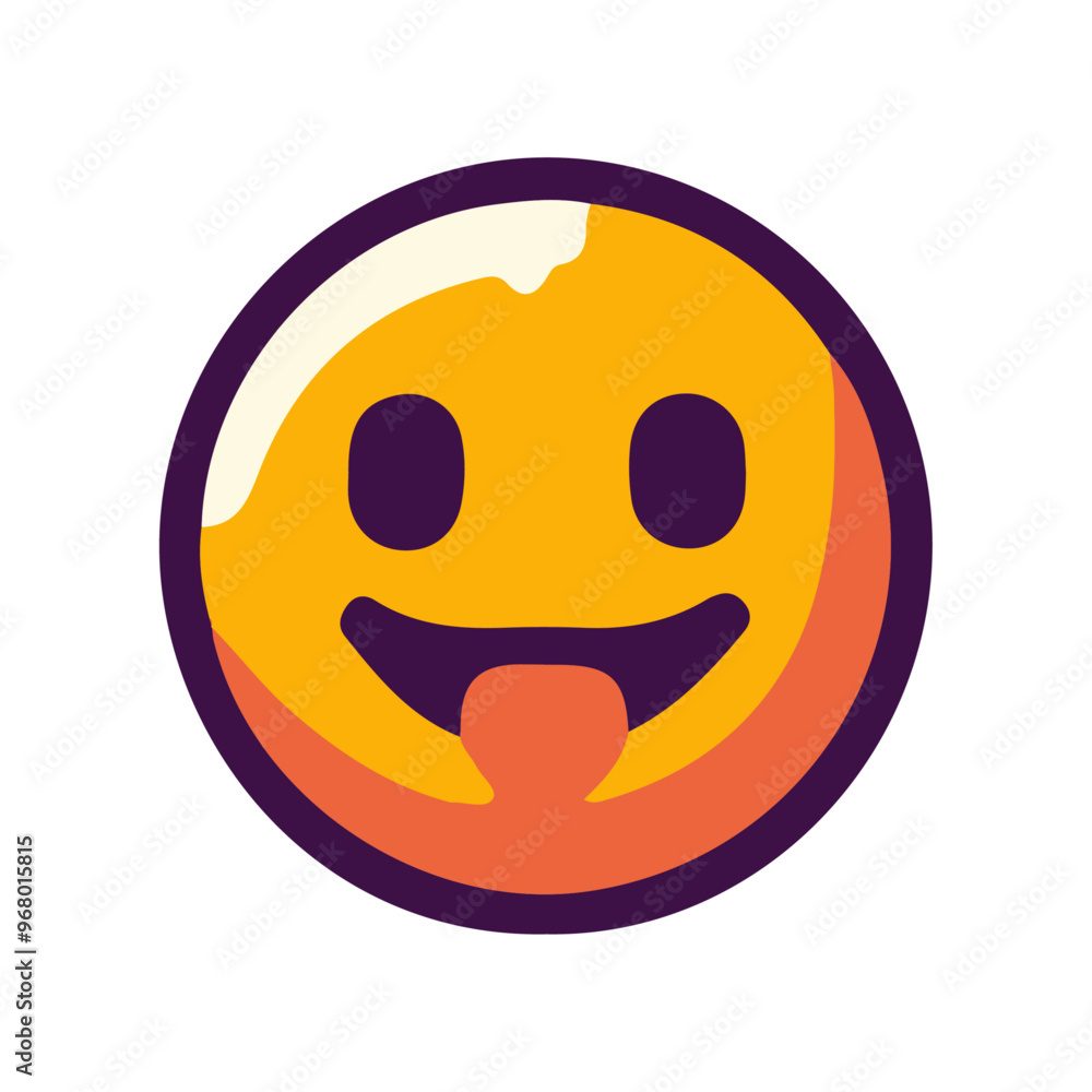 Fototapeta premium Smiley Face Emoji Vector Icon: High-Resolution, Versatile Icon for Digital and Graphic Design