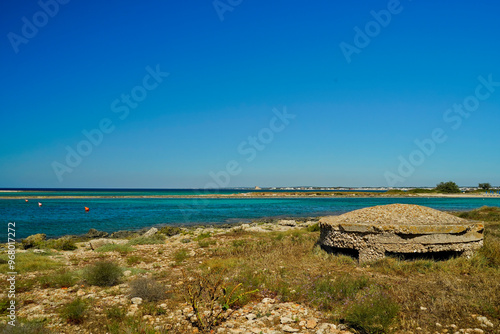 Torre Santo Stefano, vista dalla spiaggia, Salento,Lecce,Puglia,Italia photo