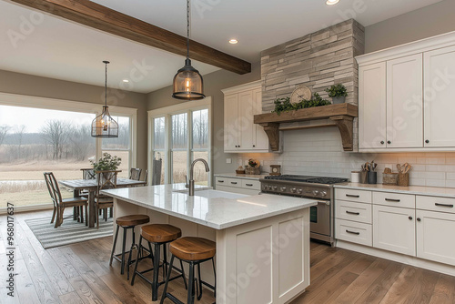 modern kitchen interior with kitchen