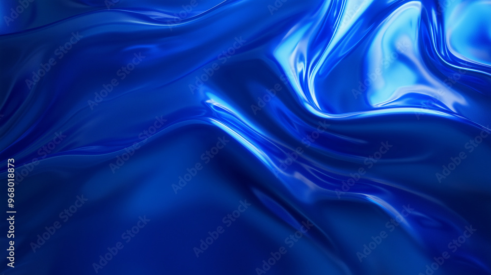 Obraz premium Blue background of a liquid surface texture