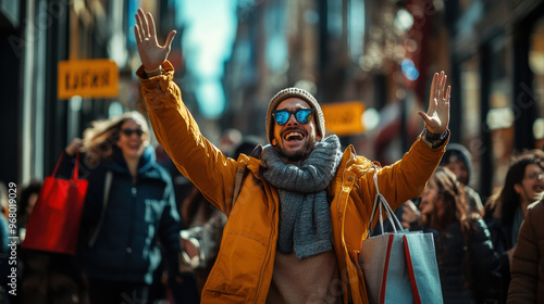 black friday shopping, shoppers eagerly heading to black friday sale for amazing deals dont miss out