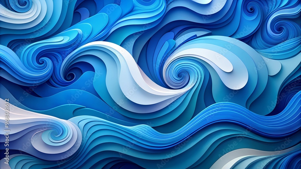 Oceanic flow of blue waves Oceanic flow of blue waves