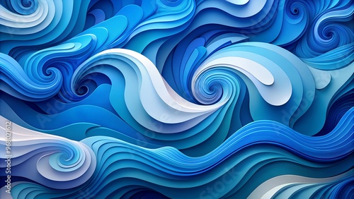 Oceanic flow of blue waves