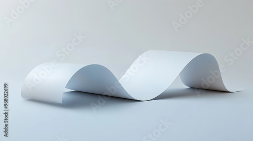 A realistic-looking paper bend, ready to be used in designs. You can place it on any background. photo