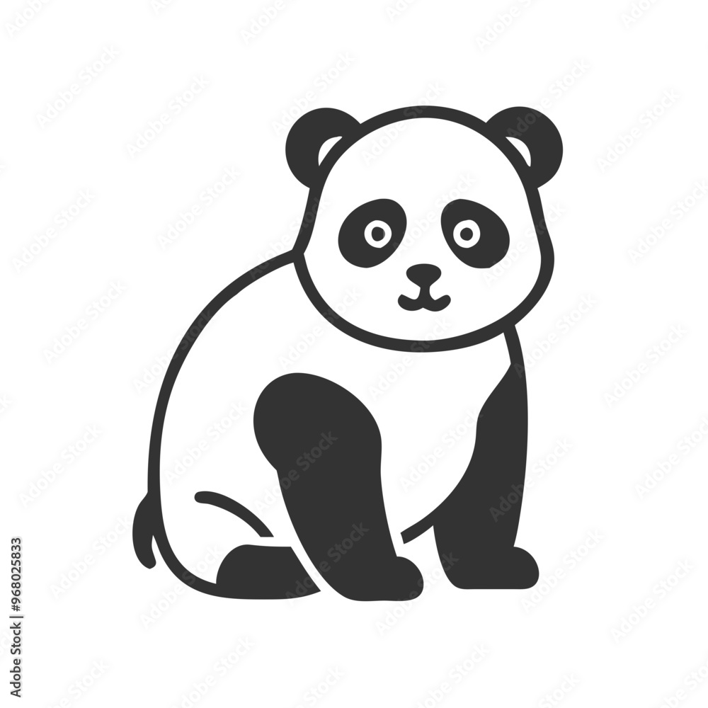 Naklejka premium panda bear