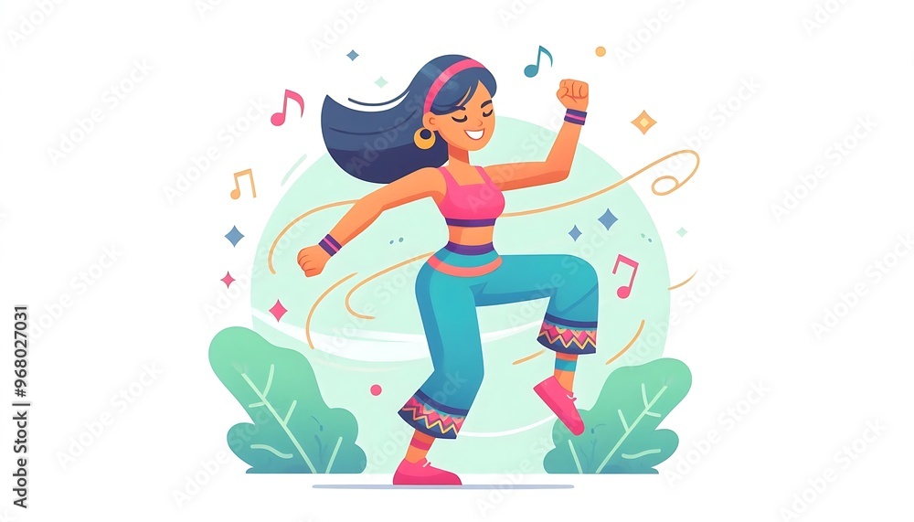woman doing zumba exercise woman doing zumba exercise