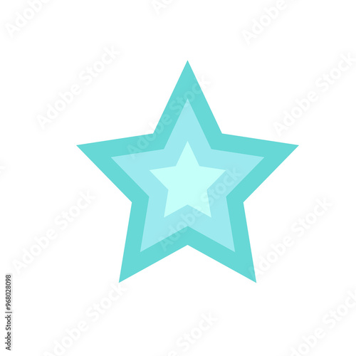 Star shape in modern simple flat style | Star flat icon PNG