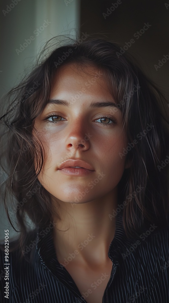 Vertical portrait with a tilted camera angle, adding dynamic tension and energy to the composition Vertical portrait with a tilted camera angle, adding dynamic tension and energy to the composition