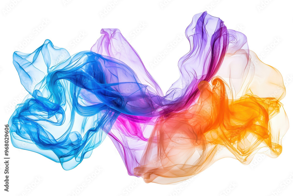 Abstract colorful smoke swirls in vibrant blue, purple, and orange hues on a transparent background. creating a mesmerizing visual effect. Abstract colorful smoke swirls in vibrant blue, purple, and orange hues on a transparent background. creating a mesmerizing visual effect.
