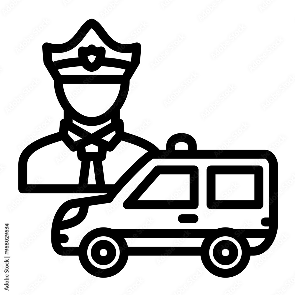 Patrol vector icon style Patrol vector icon style