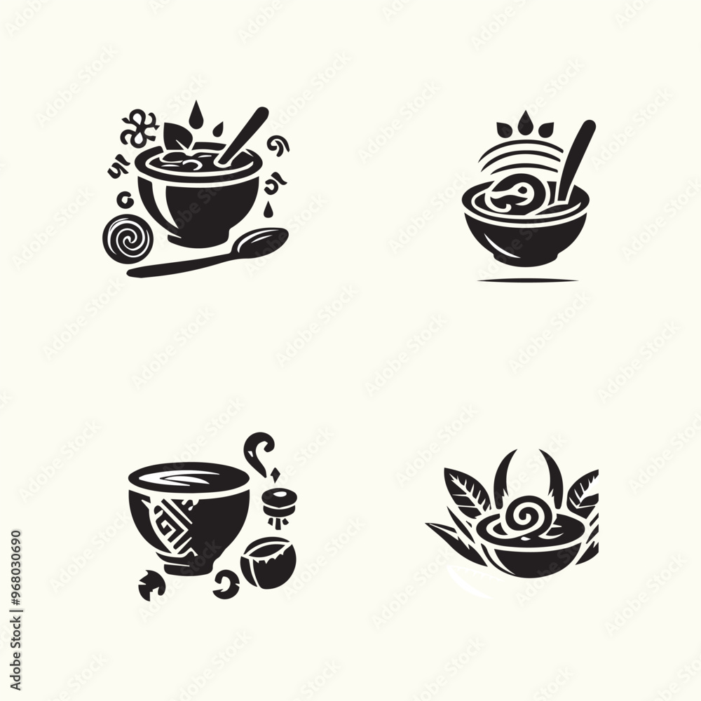 Creative Collection of various Food Icon Design Creative Collection of various Food Icon Design