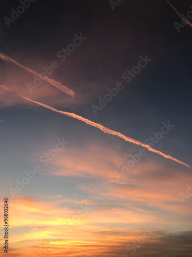 sunset in the sky