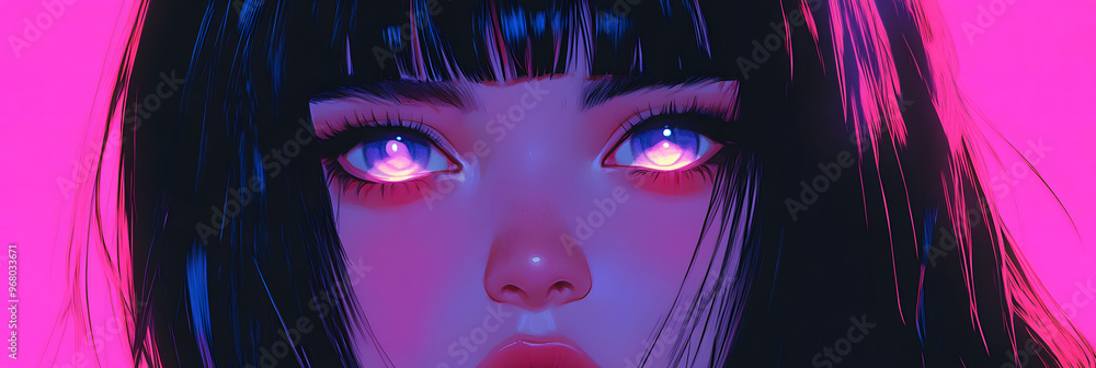 Vibrant Abstract Lofi and Synthwave Anime Wallpaper – Bold Retro Art Vibrant Abstract Lofi and Synthwave Anime Wallpaper – Bold Retro Art